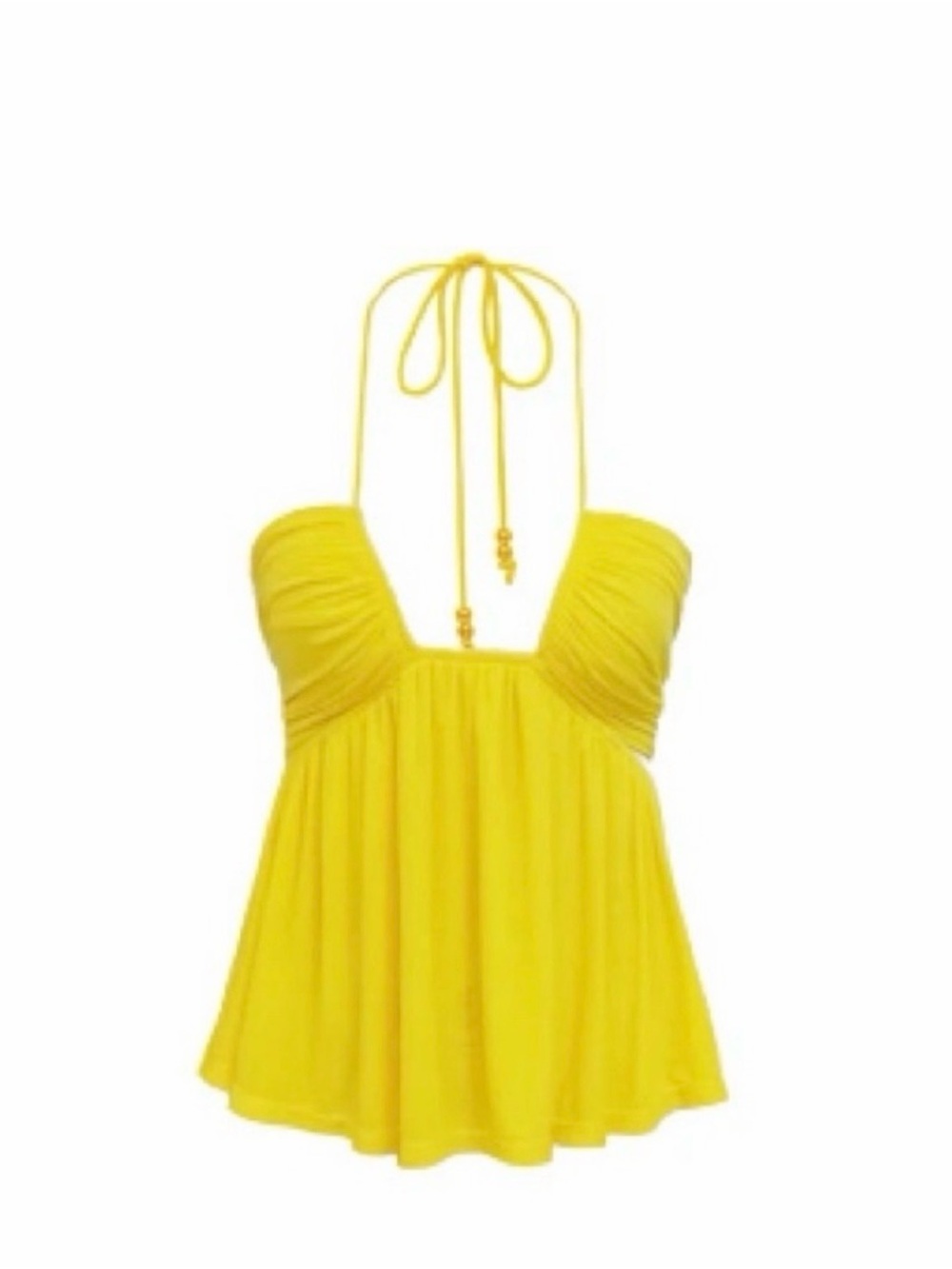 STAUD Bright Yellow Halter Babydoll Camisole